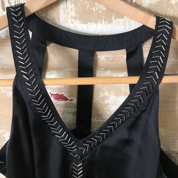 Naked Zebra Black T-Back dressy top, size Large - Picture 4 of 12